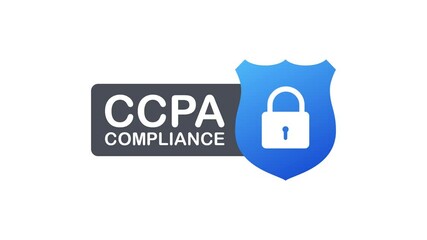 Canvas Print - Ccpa, great design for any purposes. Security icon. Website information. Internet security. Data protection. Motion graphics.