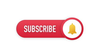 Aufkleber - subscribe button icon. business concept subscribe pictogram. motion graphics.