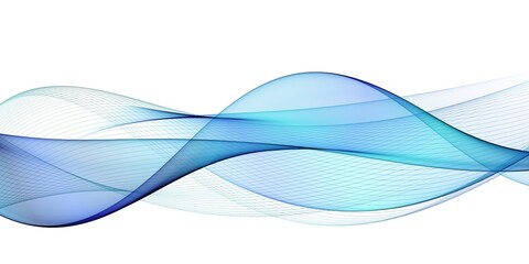 Wall Mural - Abstract colorful flowing wave lines isolated on white background. Design element for technology, science, modern concept