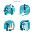 © bizvector - Investment management. Profit. Growth. Set of business vector illustration.