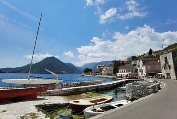 Poster - hot summer day in perast montenegro