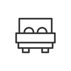 Canvas Print - Vector bed line icon.