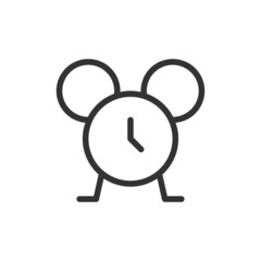 Canvas Print - Clock thin line icon.