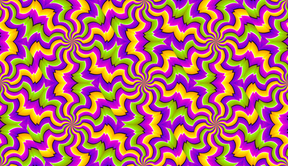 Wall Mural - colorful wrapping paper withl hexagons. spin illusion. seamless pattern.