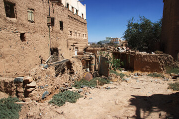 Sticker - The arab village close Najran, Asir region, Saudi Arabia