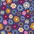 floral seamless pattern. retro flowers in vintage style.
