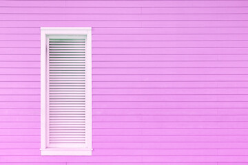 Poster - Window on wooden wall. Building abstract background