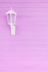 Poster - Street light on wooden wall