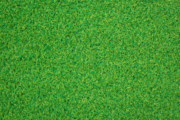 Wall Mural - top view artificial green grass texture for background