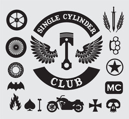 skull patch set - for roaming bikers