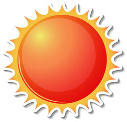 Wall Mural - sticker template with the sun isolated