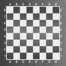 Gray Empty Chess Board. Concept Of Graphic Vector Illustration. Art Design Checkered, Checkerboard Or Chessboard