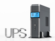 Uninterruptible Power Supply UPS Isolated On White Background. 3D Illustration