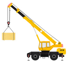Color Image Of A Crane With A Load.