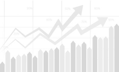 Sticker - Abstract financial chart. Banking background, profit diagram. Commercial investments vector banner