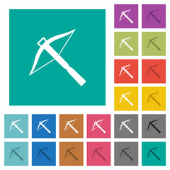 Canvas Print - Crossbow square flat multi colored icons