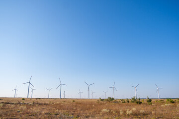 Wind turbines farm