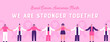Breast cancer awareness banner doctor teamwork