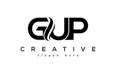 Letter GUP creative logo design vector