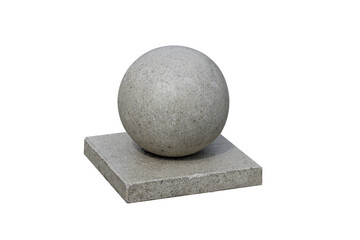 Aufkleber - gray stone ball isolated on white background