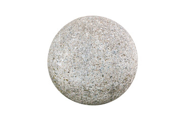 Aufkleber - gray stone ball isolated on white background