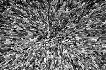 Fototapete - 3D illustration of a digital pattern / Abstract background of a 3D illustration from a digital pattern.