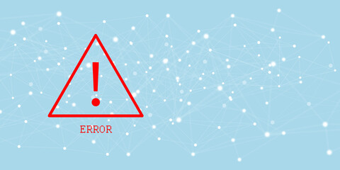 Poster - 2d rendering Exclamation sign with error
