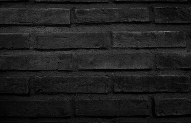 Wall Mural - Abstract dark brick wall texture background pattern, Empty brick wall surface texture.