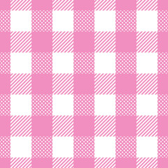 Poster - square pastel pink checked design for pattern and background