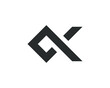 Abstract alpha shape icon logo design template