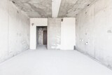 Fototapeta  - interior of the apartment without decoration in gray colors