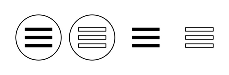 Menu Icon set. web menu icon. hamburger menu symbol