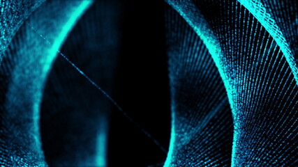 Poster - Abstract textured background with excellent shape and light particles, computer generated light effects. 3D rendering digital backdrop