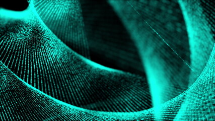 Poster - Abstract textured background with excellent shape and light particles, computer generated light effects. 3D rendering digital backdrop