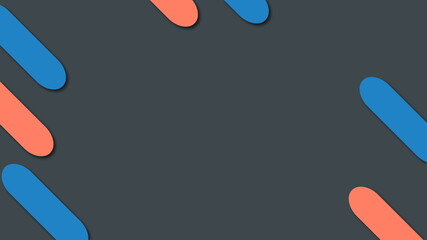 Aufkleber - Flat style animation - 3d rendering computer generated creative for stylish videos
