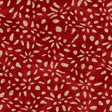 Seamless Red Pattern With Flowers Background