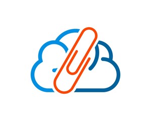 Sticker - Simple cloud with paper clip inside