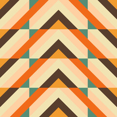 70s retro lines design, seamless vector pattern