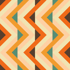 70s retro lines design, seamless vector pattern