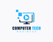 © BARKAH 06 - computer logo creative media video design concept pixel