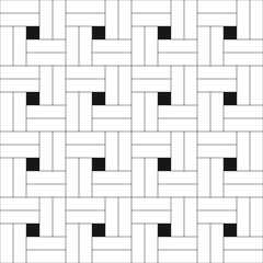 Aufkleber - Moroccan zellige tiles. Black minimal and repeated squared tiles.