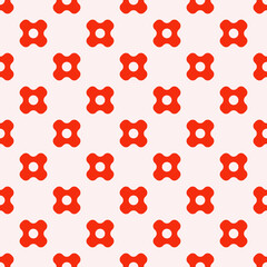 Poster - Orange four parts polka dot. Vector repeated shape.