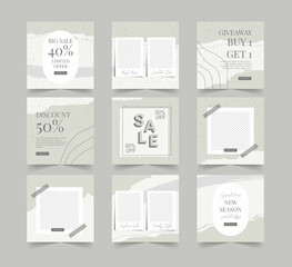 Wall Mural - content creator for fashion beauty blogger sale promotion on social media post coach in rustic theme