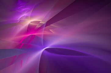 Fototapete - Abstract color dynamic background with lighting effect. Fractal wavy. Fractal art