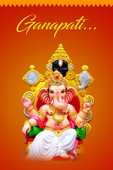 Wall Mural - Lord ganesha sclupture, Indian ganesh festival