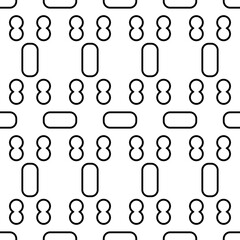 Leinwandbilder - Rounded abstract repeated shapes. Vector.