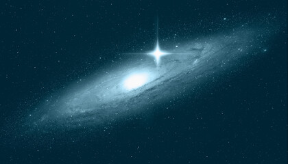 Poster - Supernova explosion in the center of galaxy 