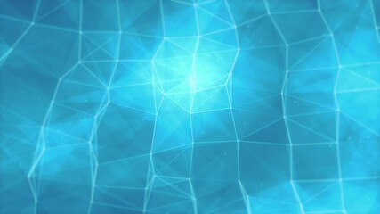 Poster - Abstract Hi-Tech Plexus Facets And Tiles Seamless Loop/ 4k animation of an abstract high technology background with plexus facets and tiles seamless moving and looping