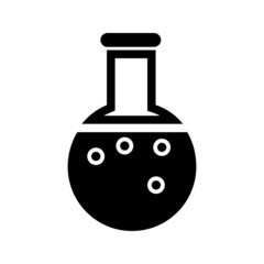 Wall Mural - Unique Chemical Flask Vector Glyph Icon