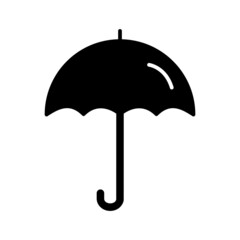 Canvas Print - Unique Umbrella Vector Glyph Icon